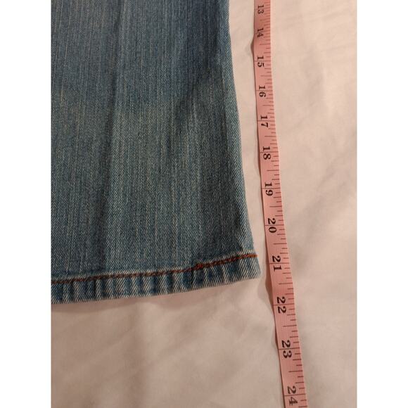 Levi's 516 Women's Capri Jeans Size 14 Blue Stretch Denim 21" Inseam - Picture 6 of 6